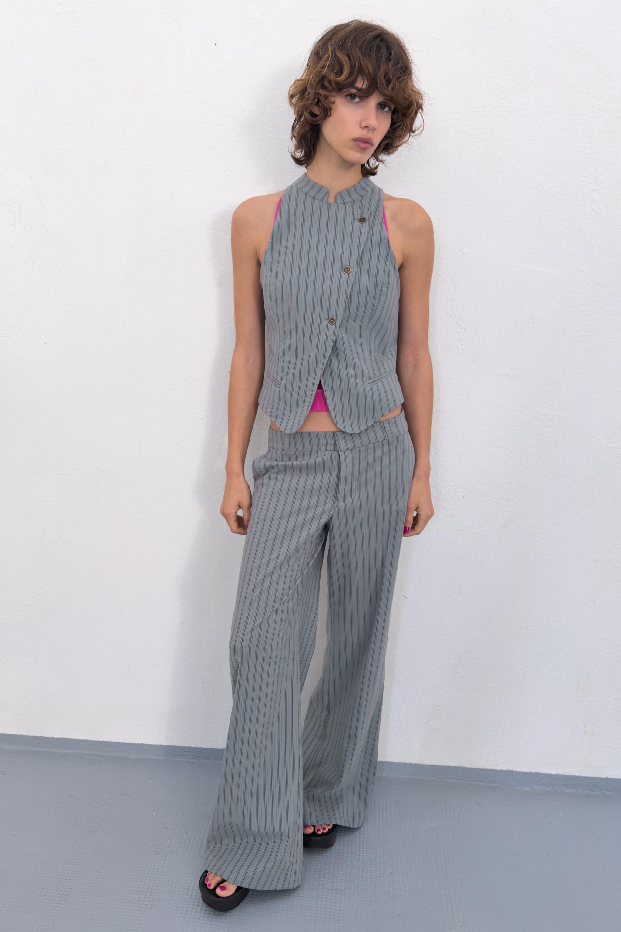 PINSTRIPE FLARE PANTS